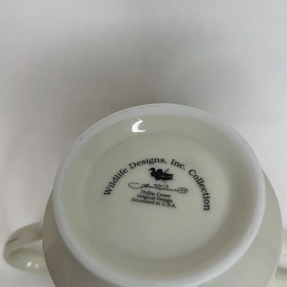 Wildlife Designs Inc Collections 8 Oz Creamer & 12 Oz Sugar Bowl With Lid Set 3